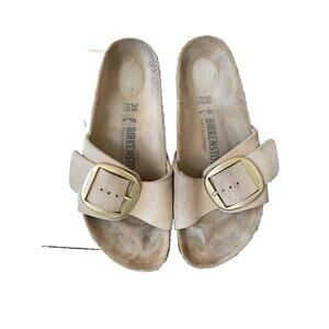 BIRKENSTOCK MADRID BIG BUCKLE SLIDE SANDAL SANDCASTLE SIZE 38